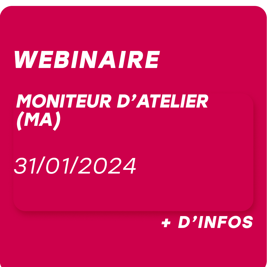 Webinaire Moniteur D Atelier Janvier Irts Institut R Gional